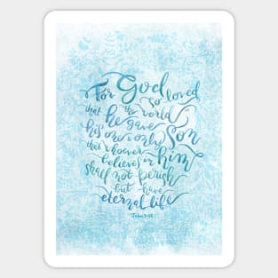 For God So Loved the World - John 3:16 / greeting cards Sticker